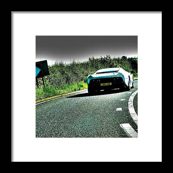 Igersuk Framed Print featuring the photograph Rare Jaguar Xj220, On The Road by Dave R