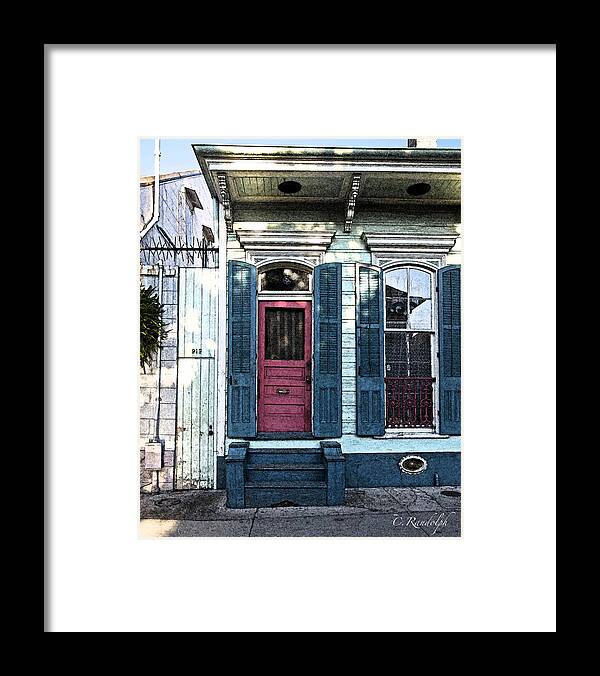 New Orleans Framed Print featuring the photograph Raspberry Cottage by Cheri Randolph