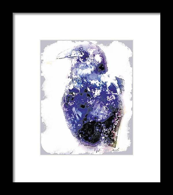 Raven Framed Print featuring the painting Raven by The Art of Marsha Charlebois