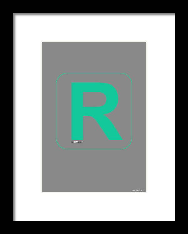 Twitter Framed Print featuring the digital art Re Tweet Poster by Naxart Studio