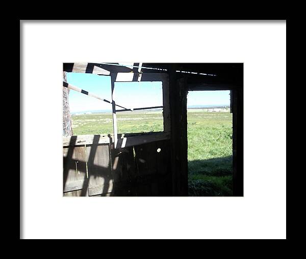 Rural Framed Print featuring the photograph Rectangles of light by Anne Cameron Cutri