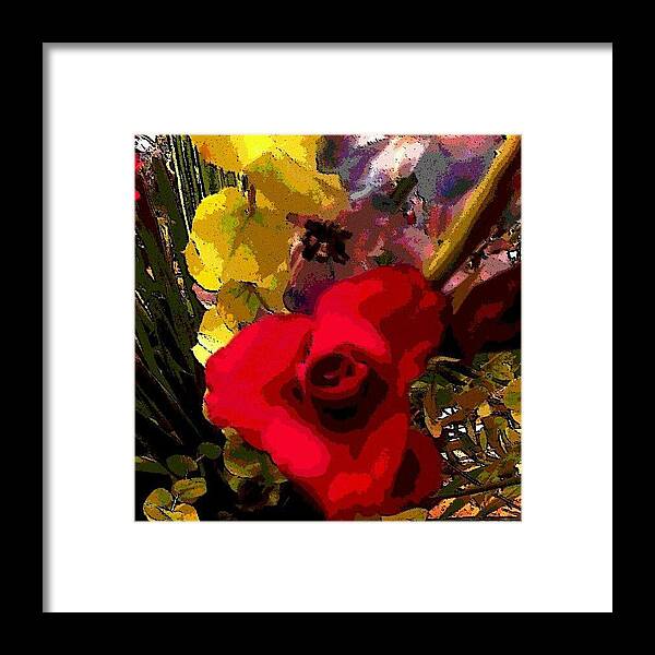 Decoration Framed Print featuring the photograph Red Flower #flowers by Paul Petey