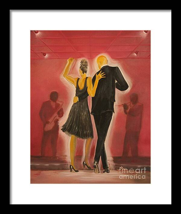 Dance Framed Print featuring the painting Red Jazz by Barbara Hayes