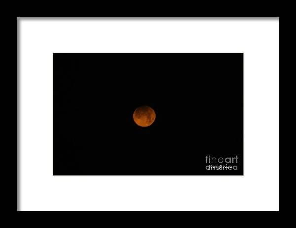 Red Moon Framed Print featuring the photograph Red Moon by Yumi Johnson