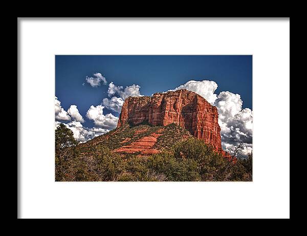 Lanscape Framed Print featuring the photograph Red Rock Country Sedona AZ by James Bethanis