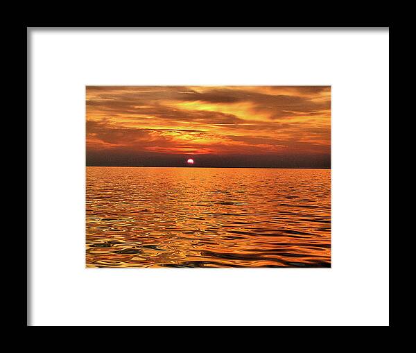 Red Framed Print featuring the photograph Red Sunset by Farol Tomson