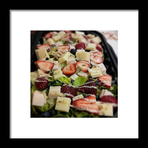 Foodstagram Framed Print featuring the photograph Red White And Blue Salad For Lunch! by Travis Albert