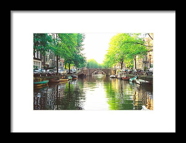 Reflection Framed Print featuring the photograph Amsterdam by Claude Taylor