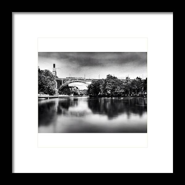Beautiful Framed Print featuring the photograph Reflections Of Bern In The Aare River by Dave And Deb