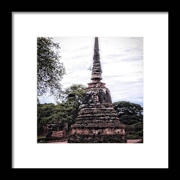  Framed Print featuring the photograph Remains From Ayutthaya Historic Site by Will Banks