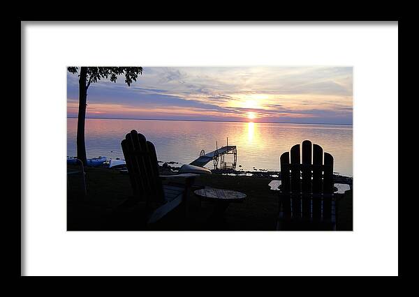 Great Lakes Framed Print featuring the photograph Resting Companions by Carrie Godwin