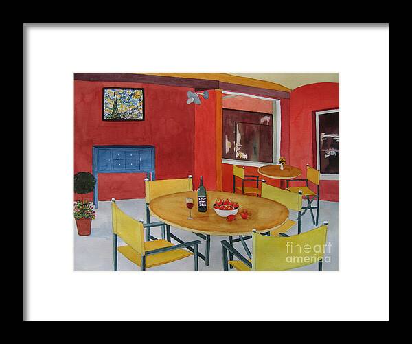 Interior Framed Print featuring the painting Retro Rouge by Vicki Brevell