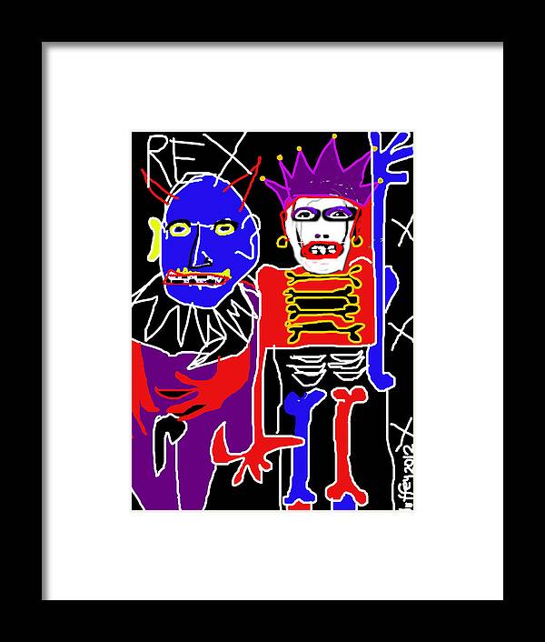 Mardi Gras Framed Print featuring the drawing Rex 1 by Doug Duffey