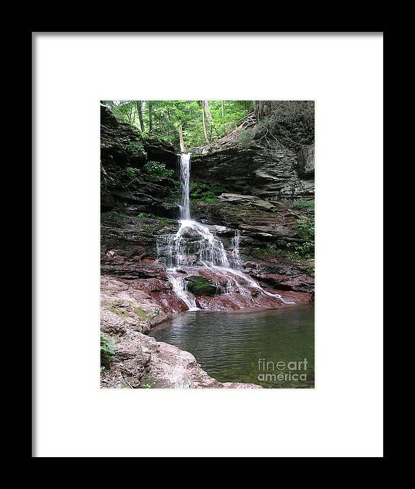 Water Falls Framed Print featuring the photograph Ricketts Glen by Mark Messenger