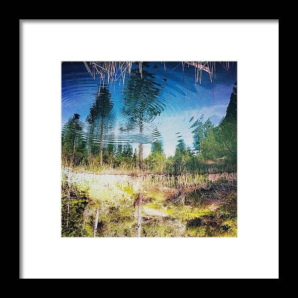 Nature Framed Print featuring the photograph Ripples #sky #trees #woods #nature by Richard Spicer