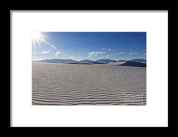 Landscape Framed Print featuring the photograph Rippling White Sands n Sun by Scotts Scapes