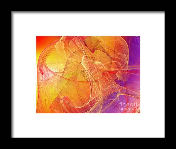 Fine Art Framed Print featuring the digital art Rising Radiance by Andee Design