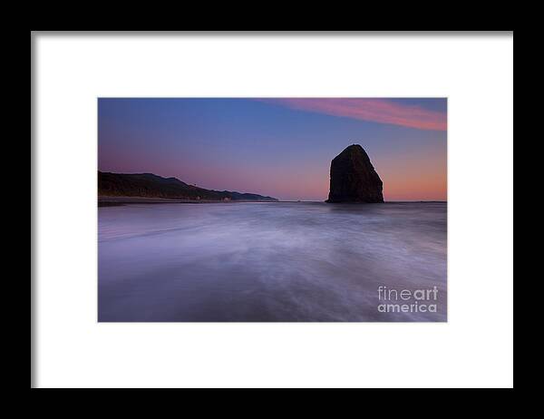 Seastack Framed Print featuring the photograph Rising Tide by Michael Dawson