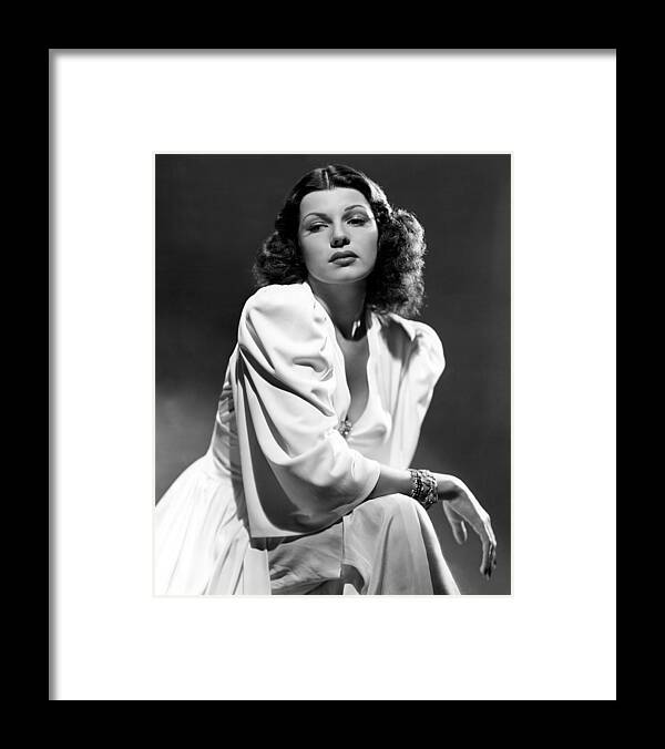 1930s Fashion Framed Print featuring the photograph Rita Hayworth, Columbia Pictures, 1939 by Everett