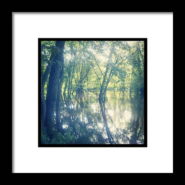 Landscape Framed Print featuring the photograph River Fishin' by Amber Abreu