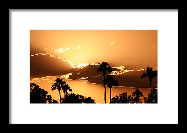 Orange Framed Print featuring the photograph River In The Sky by Louise Mingua