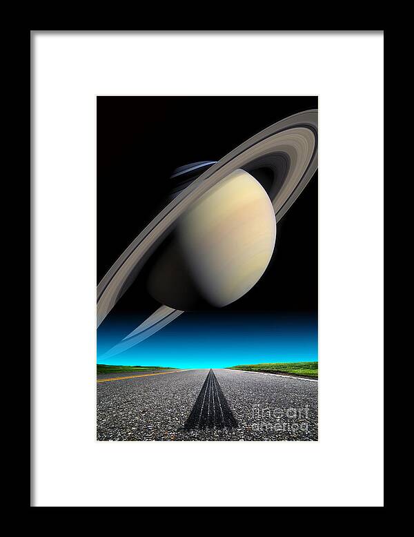 Astronomy Framed Print featuring the photograph Road to Saturn by Larry Landolfi and Photo Researchers