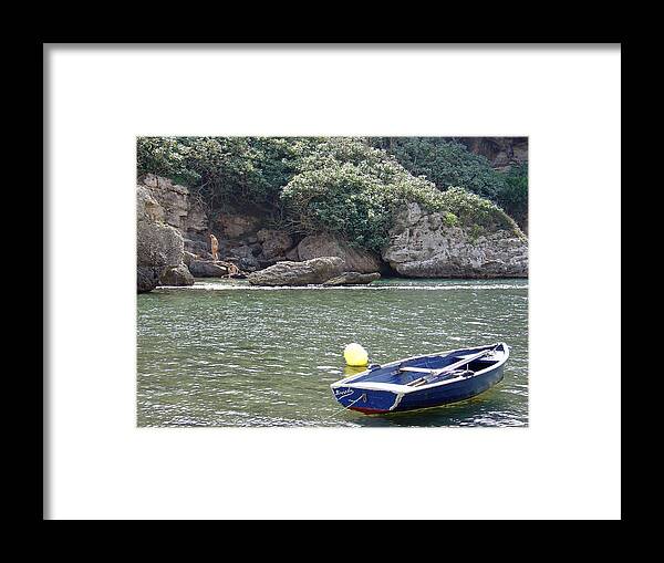 Seascape Framed Print featuring the photograph Rocks at Cales Coves by Rod Johnson