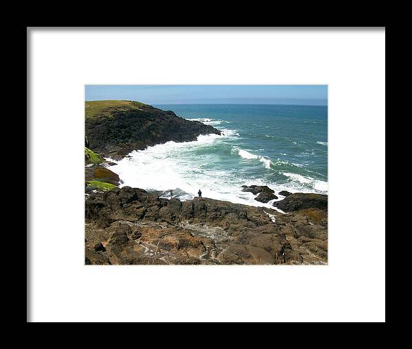 Seascape Framed Print featuring the photograph Rocky Ocean Coast by Quin Sweetman