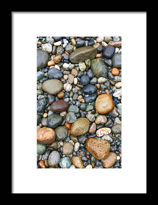 Stones Framed Print featuring the photograph Rocky Shores by Angie Schutt