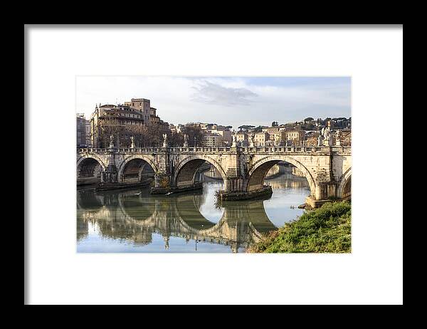 Ponte Sant'angelo Framed Print featuring the photograph Rome - Ponte Sant'Angelo by Joana Kruse