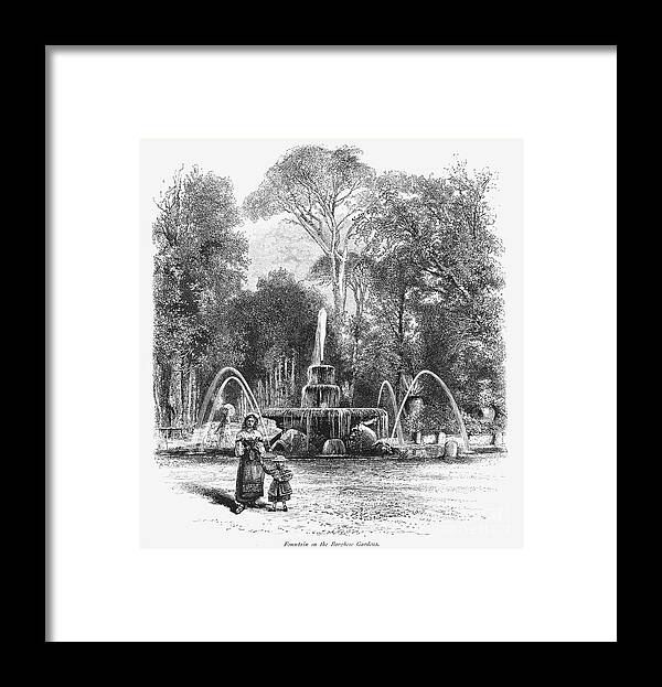 19th Century Framed Print featuring the photograph Rome: Borghese Gardens by Granger