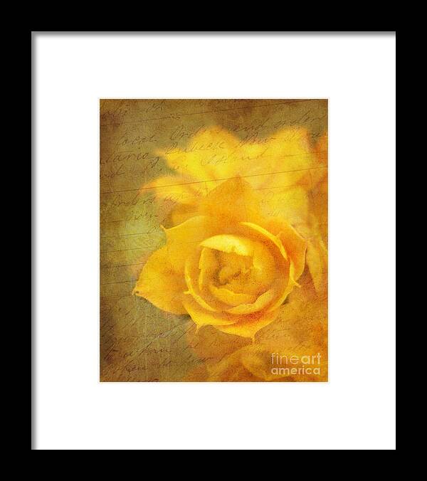 Yellow Framed Print featuring the photograph Roses for Remembrance by Judi Bagwell