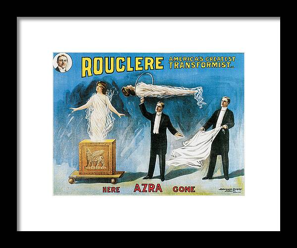 Rouclere Framed Print featuring the painting Rouclere America's Greatest Transformist by Unknown