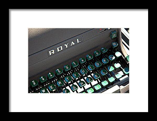 Typewriter Framed Print featuring the photograph Royal Find by Bruce Carpenter