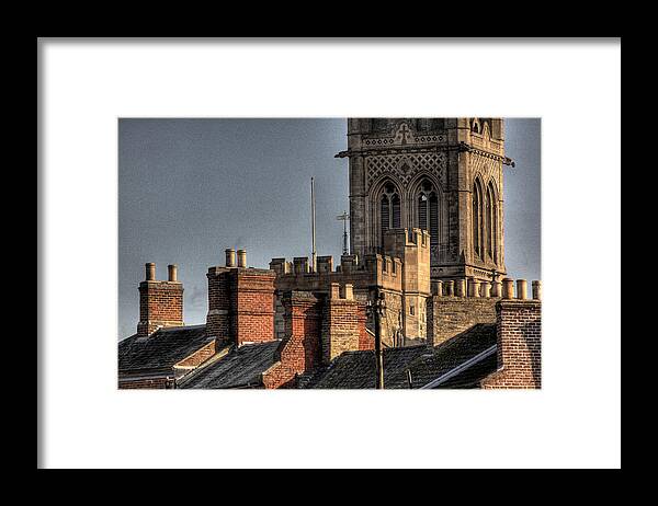 Rugby Framed Print featuring the photograph Rugby Roofs by David Harding
