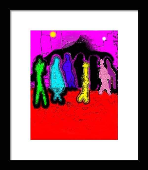 Rush Framed Print featuring the digital art Rush Hour by Lew Hagood