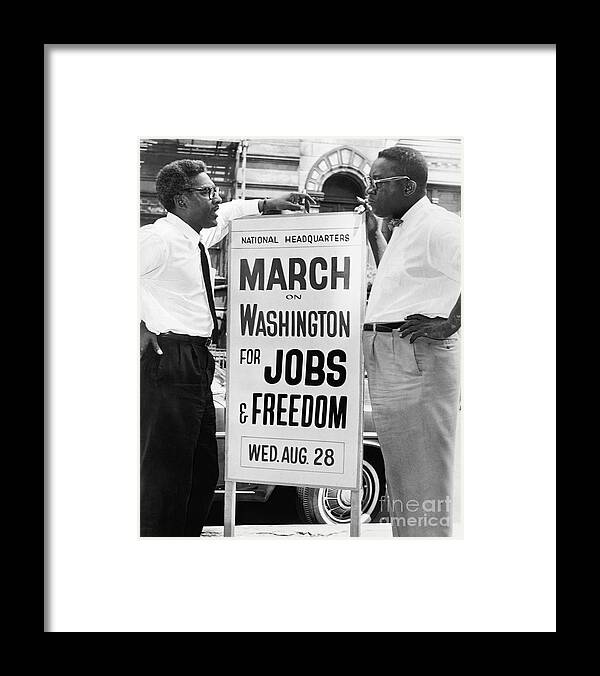 1963 Framed Print featuring the photograph Rustin And Robinson, 1963 by Orlando Fernandez