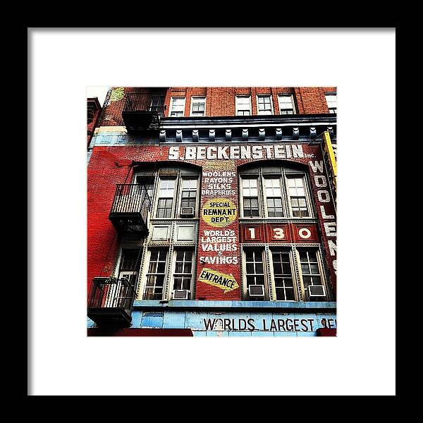 New York City Framed Print featuring the photograph S. Beckenstein - Orchard Street - New York City by Vivienne Gucwa