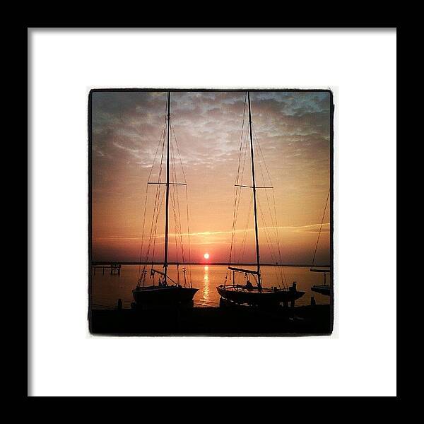 Sailboat Framed Print featuring the photograph Sailboats in the Sunset by Dustin K Ryan