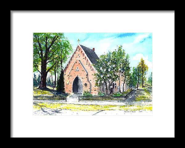 Saint Andrew Framed Print featuring the painting Saint Andrew's Episcopal Church by Patrick Grills