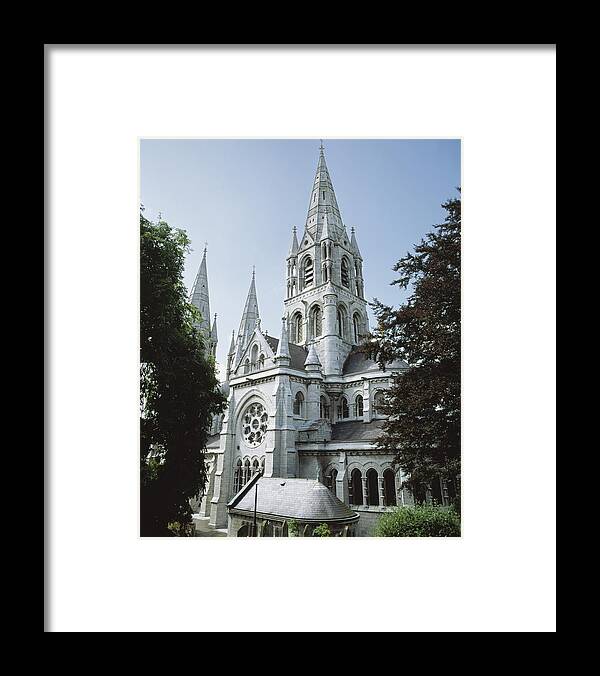 Architectural Exteriors Framed Print featuring the photograph Saint Finbarres Cathedral, Cork City by The Irish Image Collection 