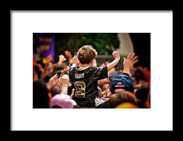 New Orleans Framed Print featuring the photograph Saints Boy by Jim Albritton