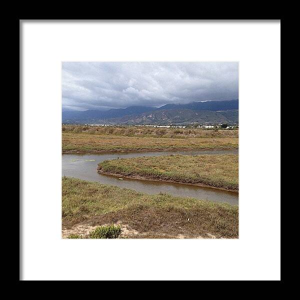  Framed Print featuring the photograph Salt Marsh Inlet With Clouds In The by Jim Spencer