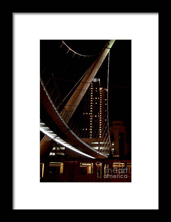 California Framed Print featuring the digital art San Diego Lights at Night by Carol Ailles