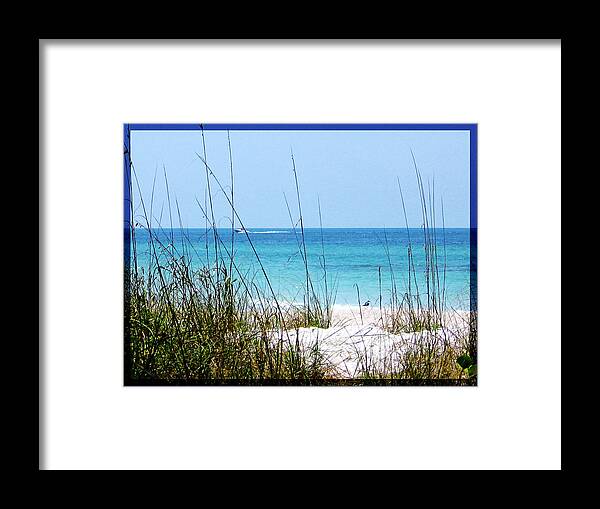 Sarasota Framed Print featuring the photograph Sarasota Bay at Longboat Beach by Ginny Schmidt