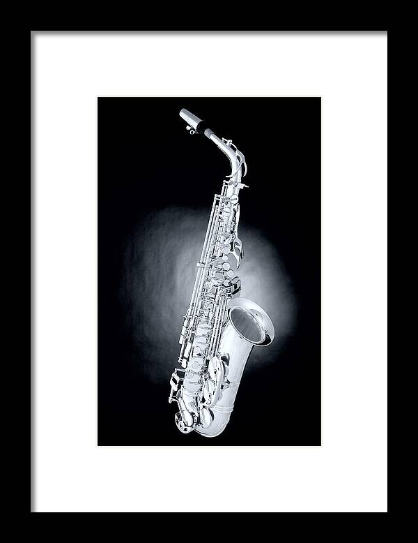 Saxophone Framed Print featuring the photograph Saxophone on Spotlight by M K Miller