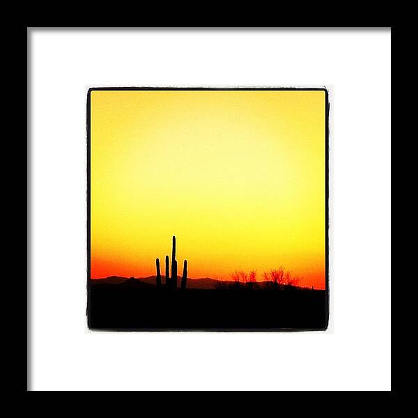 Beautiful Framed Print featuring the photograph Scottsdale Sunset. It Was So Nice I Had by John Schultz