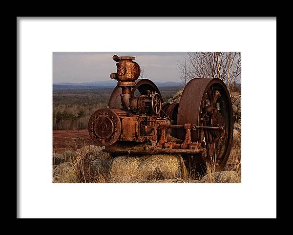 Vintage Machinery Framed Print featuring the photograph Scrap Me Not by Sue Capuano