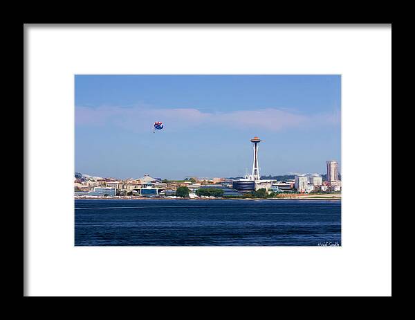 Parachute Framed Print featuring the photograph Seattle - American City by Heidi Smith