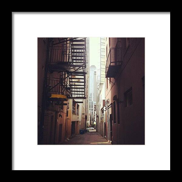 Building Framed Print featuring the photograph #seattle #downtown #building by Michael Lynch